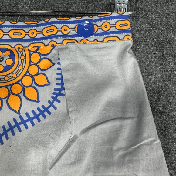 Plenty by Tracy Reese Skirt Womens 2 Pencil Gray Cotton Orange Print Back Zip Ve - Picture 4 of 9